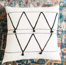 Load image into Gallery viewer, 18&quot; x 18&quot; Hand Woven Cotton Tunisian Pillow, Eco-Friendly, Fair Trade - Give Back Goods
