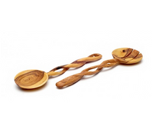 Load image into Gallery viewer, Olive Wood Salad Hands Utensils, Fair Trade and Sustainably Harvested - Give Back Goods
