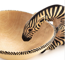 Load image into Gallery viewer, Drinking Zebra Bowl- Fair Trade - 10% goes to help animal conservation in Africa! - Give Back Goods
