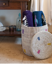 Load image into Gallery viewer, Handwoven Pixel Hamper Laundry Storage Basket (more colors), Fair Trade - Give Back Goods
