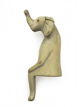 Load image into Gallery viewer, Hand Carved Sitting Giraffe, Zebra &amp; Elephant Set, 10% helps animal conservation in Africa! - Give Back Goods
