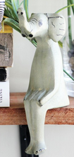 Load image into Gallery viewer, Hand Carved Sitting Giraffe, Zebra &amp; Elephant Set, 10% helps animal conservation in Africa! - Give Back Goods
