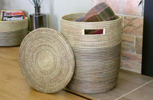 Load image into Gallery viewer, Handwoven Hamper Laundry Storage Basket in many colors, Fair Trade - Give Back Goods
