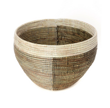 Load image into Gallery viewer, Set of Two Handmade Nesting Baskets (White,Brown, Silver) Fair Trade - Give Back Goods
