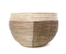 Load image into Gallery viewer, Set of Two Handmade Nesting Baskets (White,Brown, Silver) Fair Trade - Give Back Goods
