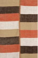 Load image into Gallery viewer, Ethiopian Orange, Brown &amp; Tan Cotton Throw, Wrap or Tablecloth, Fair Trade, Employs Artisans, Eco-Friendly - Give Back Goods
