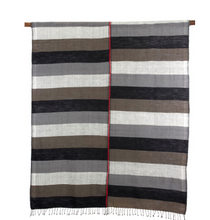 Load image into Gallery viewer, Ethiopian Grey &amp; Black Cotton Throw or Tablecloth, Fair Trade, Employs Artisans, Eco-Friendly - Give Back Goods
