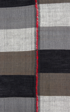 Load image into Gallery viewer, Ethiopian Grey &amp; Black Cotton Throw or Tablecloth, Fair Trade, Employs Artisans, Eco-Friendly - Give Back Goods
