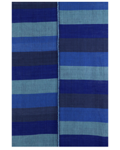 Load image into Gallery viewer, Ethiopian Blue, Grey &amp; Black Cotton Throw, Wrap or Tablecloth, Fair Trade, Employs Artisans, Eco-Friendly - Give Back Goods
