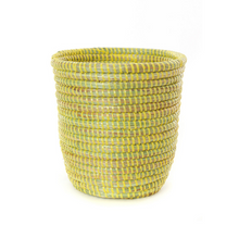 Load image into Gallery viewer, Set of 3 Handwoven Yellow Planter Baskets, Fair Trade, Eco-Friendly - Give Back Goods
