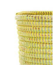 Load image into Gallery viewer, Set of 3 Handwoven Yellow Planter Baskets, Fair Trade, Eco-Friendly - Give Back Goods
