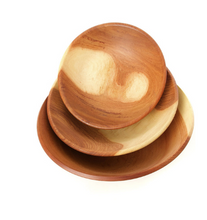 Load image into Gallery viewer, Hand Carved Mahogany Wood Salad &amp; Chip Bowls, Fair Trade - Give Back Goods
