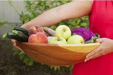 Load image into Gallery viewer, Hand Carved Mahogany Wood Salad &amp; Chip Bowls, Fair Trade - Give Back Goods
