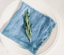 Load image into Gallery viewer, Set Of 4 Hand Woven Stone Washed Linen Cocktail Napkins Eco-Friendly Beauty And Health For Cookers
