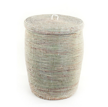 Load image into Gallery viewer, White Hand Woven Hamper Laundry Basket Set Eco Friendly Decoration For Home Lovers
