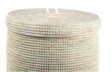 Load image into Gallery viewer, White Hand Woven Hamper Laundry Basket Set Eco Friendly Decoration For Home Lovers
