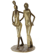 Load image into Gallery viewer, Couple, Pregnant Woman &amp; Man Walking Bronze Sculpture  Educates Artisans Eco-Friendly Decoration For Home Lovers
