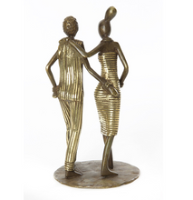 Load image into Gallery viewer, Couple, Pregnant Woman &amp; Man Walking Bronze Sculpture  Educates Artisans Eco-Friendly Decoration For Home Lovers
