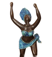 Load image into Gallery viewer, Dancing African Woman Bronze Sculpture Educates Artisans- Eco-Friendly Beauty And For Home Decorations
