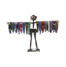 Load image into Gallery viewer, Metal Jewelry Stand African Woman Jewelry Display Holder Made From Recycled Metal Beauty
