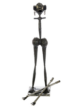 Load image into Gallery viewer, Metal Jewelry Stand African Woman Jewelry Display Holder Made From Recycled Metal Beauty
