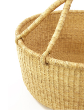Load image into Gallery viewer, Handmade Oversized Decorative Bolga Basket From Ghana Made From Elephant Grass Decoration For Home Lovers
