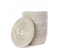 Load image into Gallery viewer, Set of Three Handwoven White Hamper Baskets Beauty And For Home Decorations
