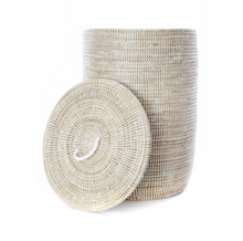 Load image into Gallery viewer, Set of Three Handwoven White Hamper Baskets Beauty And For Home Decorations
