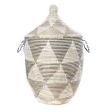 Load image into Gallery viewer, Silver Diamond Storage Basket, Fair Trade Eco-Friendly Decoration For Home Lovers
