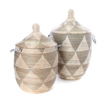 Load image into Gallery viewer, Silver Diamond Storage Basket, Fair Trade Eco-Friendly Decoration For Home Lovers
