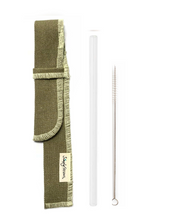 Load image into Gallery viewer, Single Classic Straw and Brush Set with a Sleeve (lots of colors) - Give Back Goods
