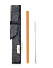 Load image into Gallery viewer, Single Classic Straw and Brush Set with a Sleeve (lots of colors) - Give Back Goods
