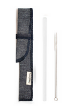 Load image into Gallery viewer, Single Classic Straw and Brush Set with a Sleeve (lots of colors) - Give Back Goods

