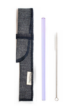 Load image into Gallery viewer, Single Classic Straw and Brush Set with a Sleeve (lots of colors) - Give Back Goods
