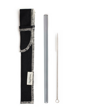 Load image into Gallery viewer, Single Classic Straw and Brush Set with a Sleeve (lots of colors) - Give Back Goods
