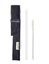 Load image into Gallery viewer, Single Classic Straw and Brush Set with a Sleeve (lots of colors) - Give Back Goods
