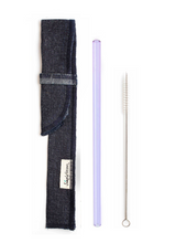 Load image into Gallery viewer, Single Classic Straw and Brush Set with a Sleeve (lots of colors) - Give Back Goods
