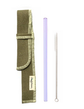 Load image into Gallery viewer, Single Classic Straw and Brush Set with a Sleeve (lots of colors) - Give Back Goods
