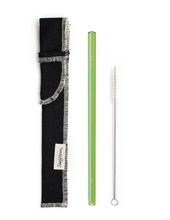 Load image into Gallery viewer, Single Classic Straw and Brush Set with a Sleeve (lots of colors) - Give Back Goods
