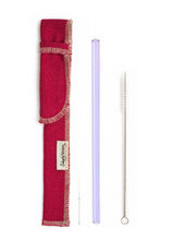 Load image into Gallery viewer, Single Classic Straw and Brush Set with a Sleeve (lots of colors) - Give Back Goods
