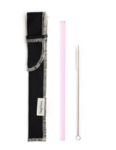 Load image into Gallery viewer, Single Classic Straw and Brush Set with a Sleeve (lots of colors) - Give Back Goods
