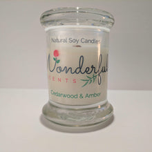 Load image into Gallery viewer, Soy Wax 2.75 oz Status Jar Scented Cedarwood and Amber
