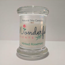 Load image into Gallery viewer, Soy Wax 2.75 oz Status Jar Scented Minted Rosemary Compressed
