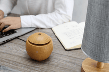 Load image into Gallery viewer, Light Wood Grained USB 130 ml Ultrasonic Cool Mist Essential Oil Diffuser with LED
