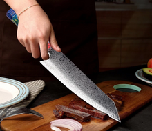 Load image into Gallery viewer, Nakiri Chef Damascus Steel Knife with 67 Layers and Unique Handle Beauty And Health For Cookers
