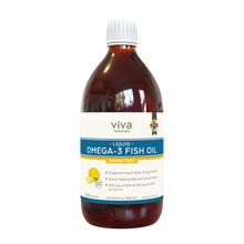 Load image into Gallery viewer, Viva Naturals Liquid Omega 3 Fish Oil Lemon Swirl front
