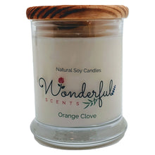 Load image into Gallery viewer, Wonderful Scents 12 oz Wood Wick Scented Candle Orange Clove
