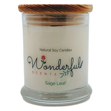 Load image into Gallery viewer, Wonderful Scents 12 oz Wood Wick Scented Candle Sage Leaf

