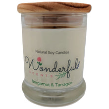 Load image into Gallery viewer, Wonderful Scents 12oz Soy Bergamot and Tarragon Candle with Cotton Wick
