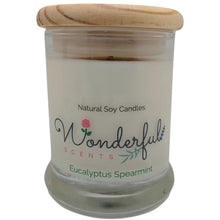 Load image into Gallery viewer, Wonderful Scents 12oz Soy Eucalyptus Spearmint Candle with Cotton Wick
